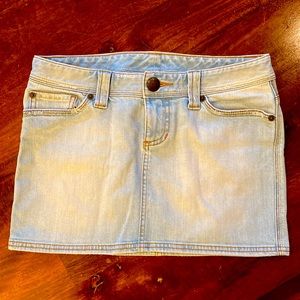 SOLD!! Armani Exchange Mini Denim Skirt with Embroidered Back Pockets